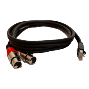 ClickIT Cable RJ-45 M to 2 x XLR Female