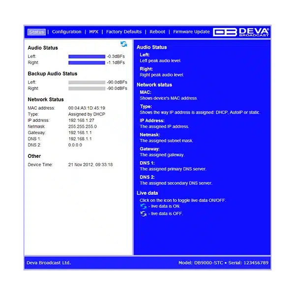 DEVA Broadcast DB9000-STC Enconder - Image 3