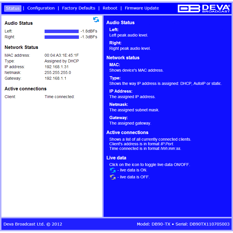 DEVA Broadcast DB90-TX IP Audio Encoder - Image 3