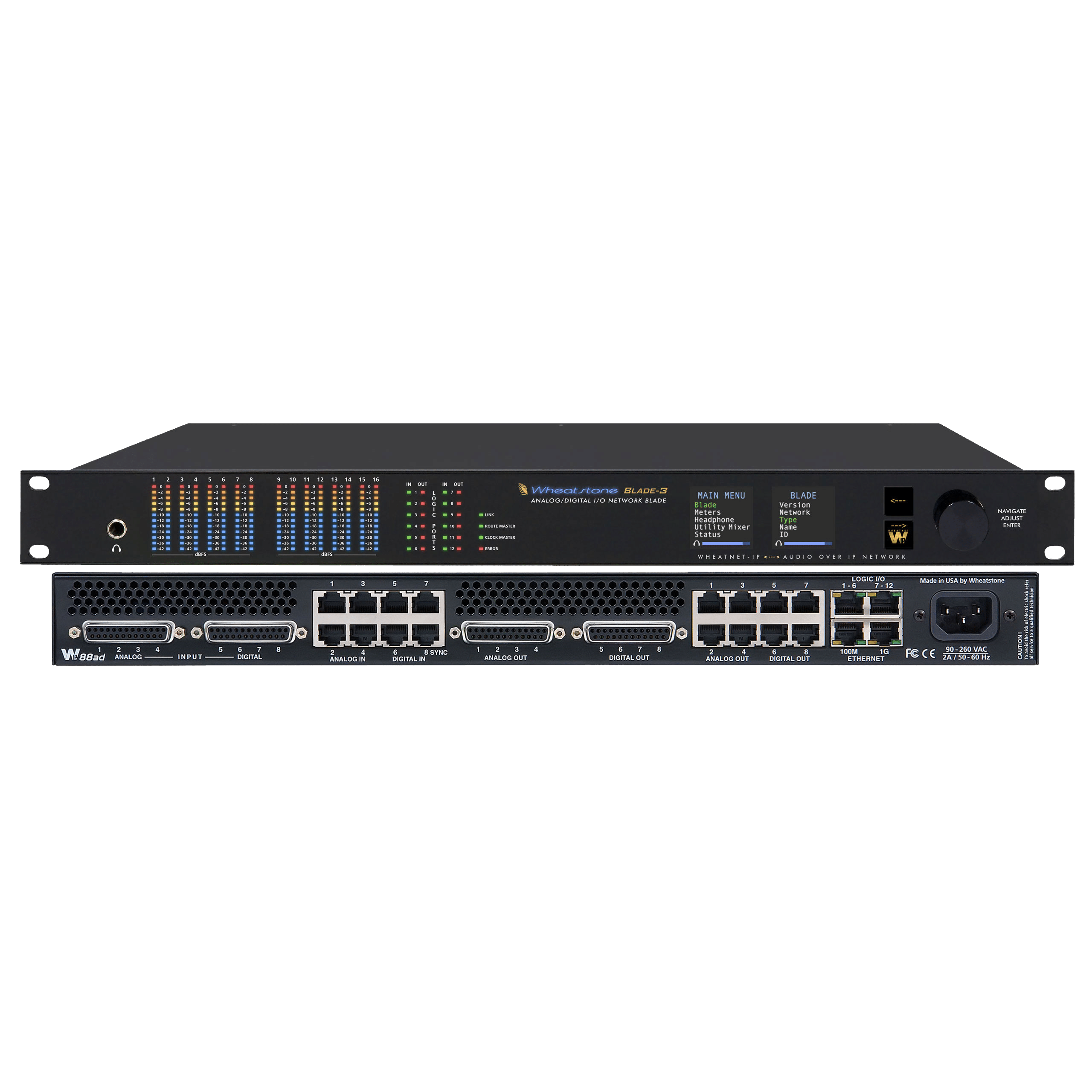 Wheatstone IP88-3AD Wheatnet IP Blade-3 I/O Router 4 Stereo AD Blade