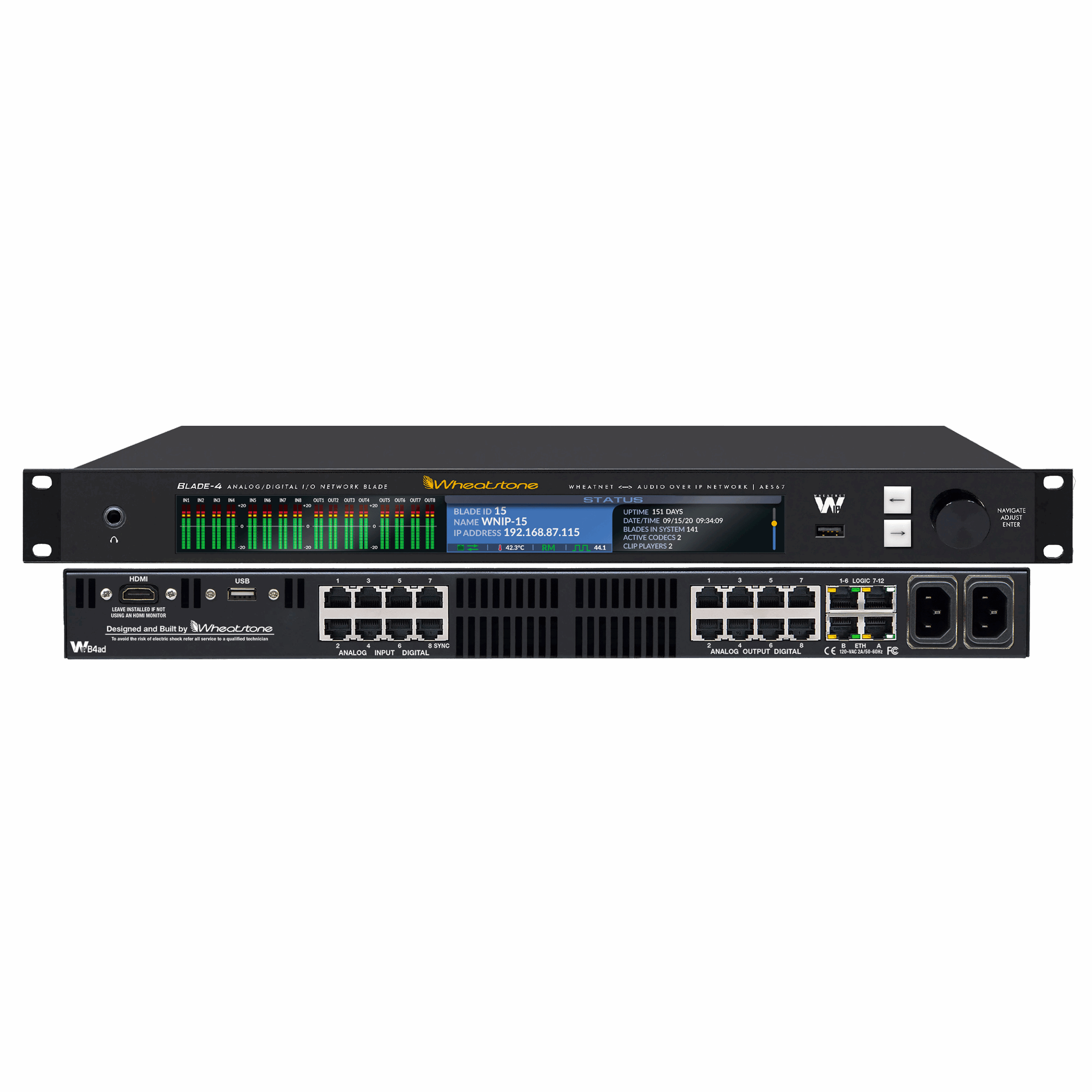 Wheatstone IP88-4AD Blade 4 Analog, Digital I/O Blade