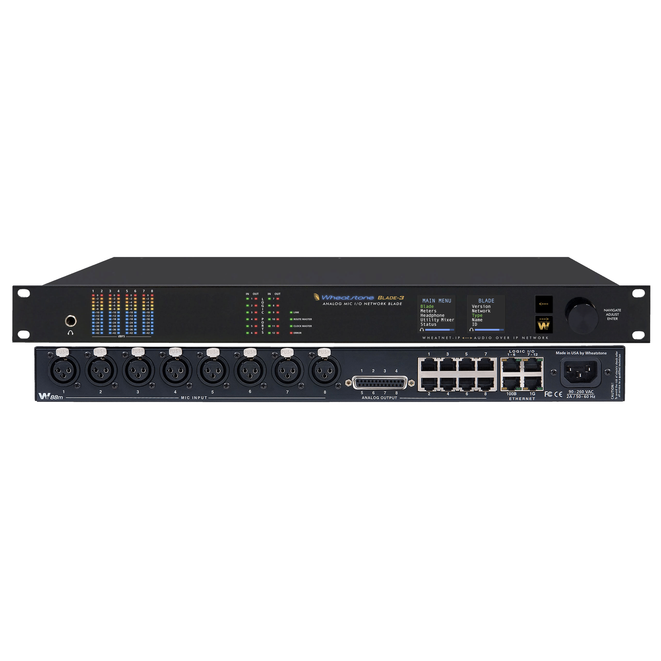 Wheatstone IP88-3M Wheatnet IP Blade-3 I/O Router with 4 I/O