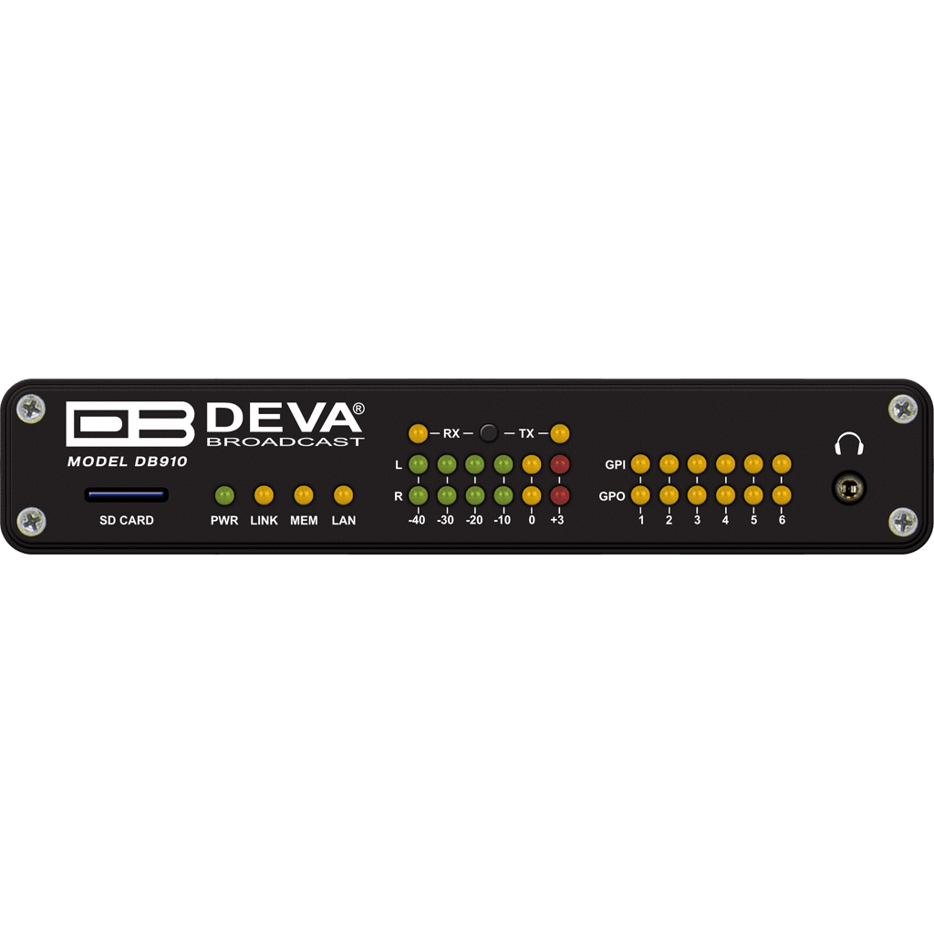 DEVA Broadcast DB910 Full Duplex Compact IP Audio Codec