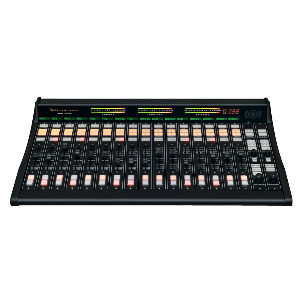 Wheatstone IP-16 Fader Console with ip88cb Console Blade