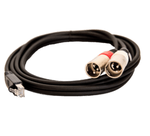 ClickIT Cable RJ45 M to 2 x XLR Male